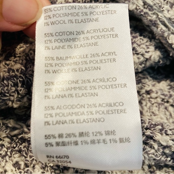 Free People Good Day Cropped Pullover Sweater. Blue/white Size Large - Picture 8 of 8